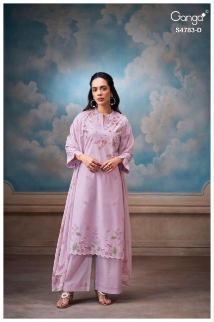Ganga fariyal 4783 dress material wholesaler in kolkata